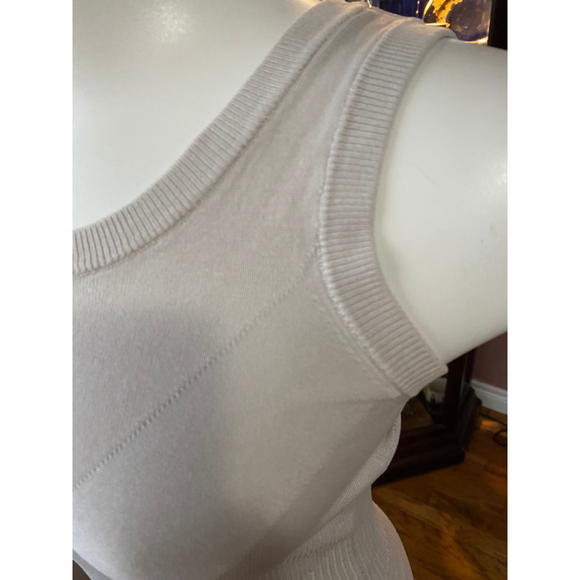 Women's TRISTAN Beige Ribbed Tank Top Petite Small SP - Picture 4 of 8